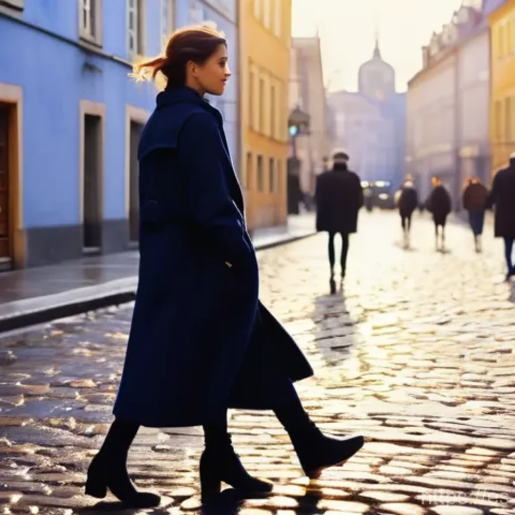 인상주의적 요소의 현대적 활용 사례 - **Impressionistic Cityscape with Dynamic Light and Focus:** A bustling European city street scene at...