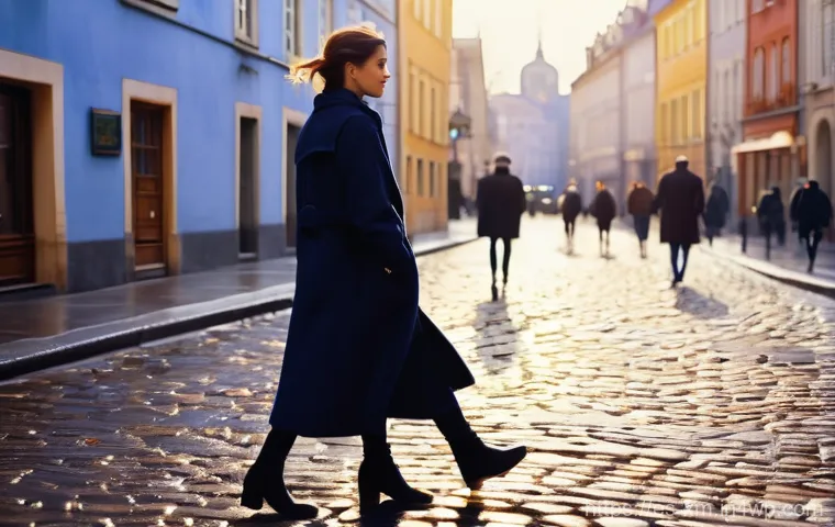인상주의적 요소의 현대적 활용 사례 - **Impressionistic Cityscape with Dynamic Light and Focus:** A bustling European city street scene at...