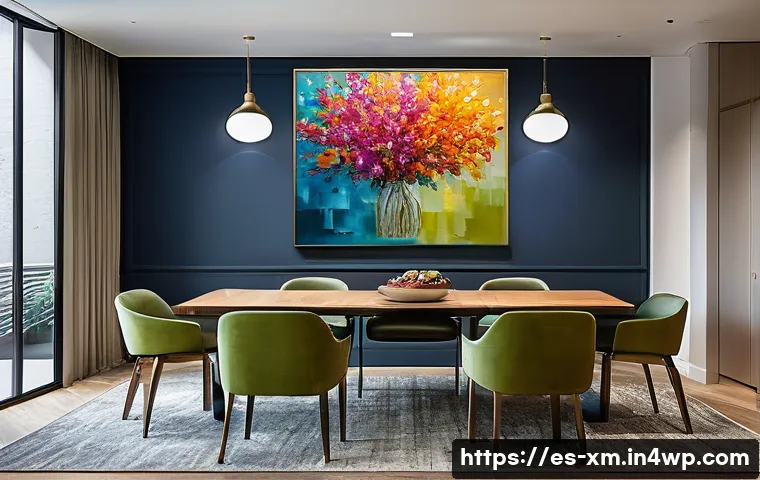 인상주의 화가들의 현대적 재해석 - A vibrant contemporary art gallery scene featuring a mixed-media impressionist-inspired painting. Th...