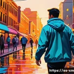 Home 22 인상주의 화풍의 현대적 해석 방법 - A vibrant digital impressionist painting showcasing a dynamic cityscape at sunset, blending traditio...