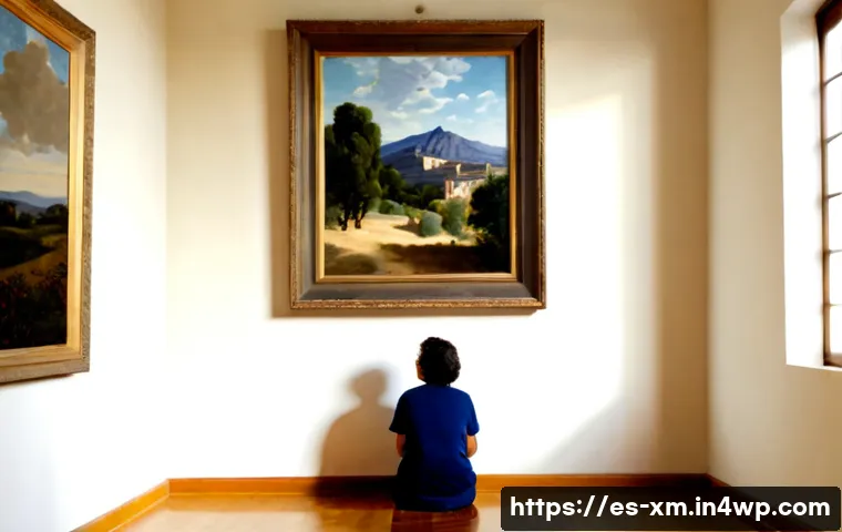 인상주의와 현대 사회의 연결고리 - Photorealistic scene in a sunlit Spanish art museum, an older Hispanic woman and her teenage grandso...